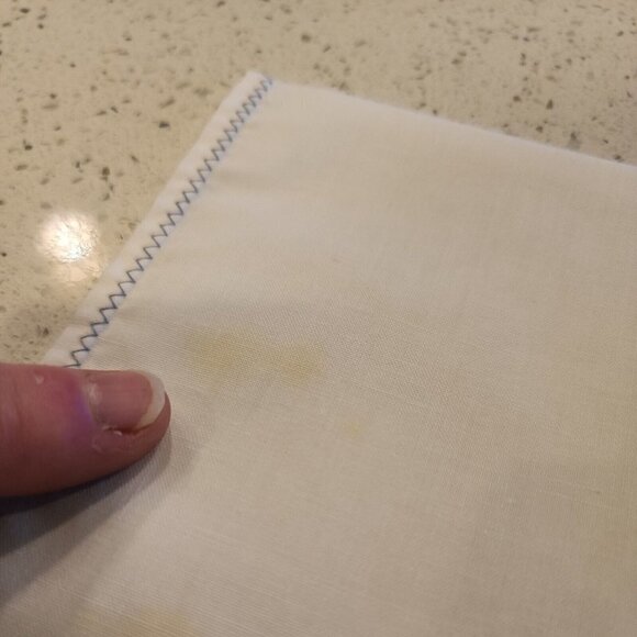 Vintage Embroidered Cross Stitch Tablecloth 116”x66” with 12 Matching Napkins - Picture 8 of 11